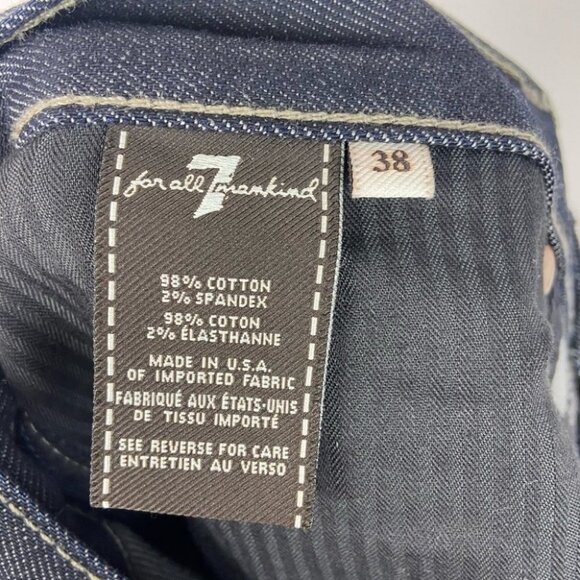 7 For All Mankind Short Austyn Relax Fit Straight Indigo Chester Jean Size 38 - Picture 3 of 10